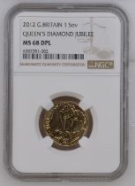 2012 Gold Sovereign Diamond Jubilee NGC MS 68 DPL