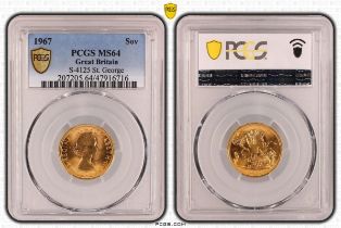 1967 Gold Sovereign PCGS MS64