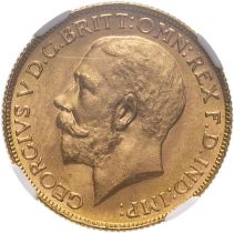 1923 M Gold Sovereign NGC MS 65