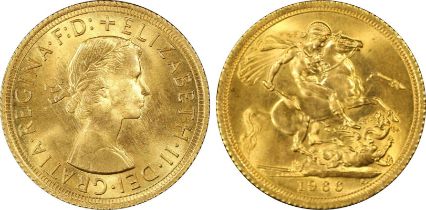 1966 Gold Sovereign PCGS MS65