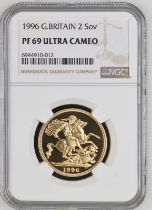 1996 Gold 2 Pounds (Double Sovereign) Proof NGC PF 69 ULTRA CAMEO