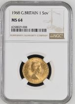 1968 Gold Sovereign NGC MS 64