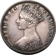 1849 Silver Florin Godless