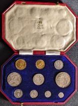 1911 Gold and Silver 10-coin proof set A/FDC in original Box