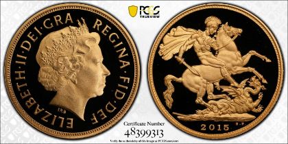 2015 Gold Sovereign Fourth Portrait Proof PCGS PR70 DCAM