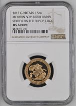 2017 Gold Sovereign 200th Anniversary BU Struck on the Day NGC MS 69 DPL