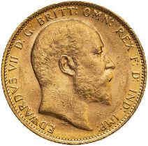 1908 M Gold Sovereign Extremely fine