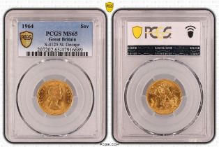 1964 Gold Sovereign PCGS MS65