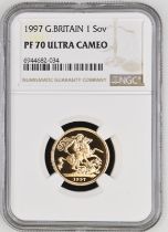 1997 Gold Sovereign Proof NGC PF 70 ULTRA CAMEO