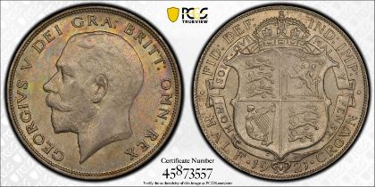 1921 Silver Halfcrown PCGS MS64