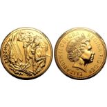 2012 Gold 5 Pounds (5 Sovereigns) Diamond Jubilee NGC MS 70 DPL Box & COA