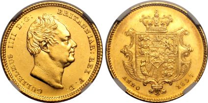 1837 Gold Half-Sovereign NGC MS 61