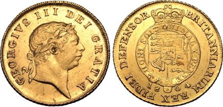 1804 Gold Half-Guinea About extremely fine