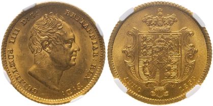 1835 Gold Half-Sovereign NGC MS 62