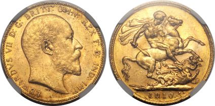 1910 C Gold Sovereign NGC MS 61