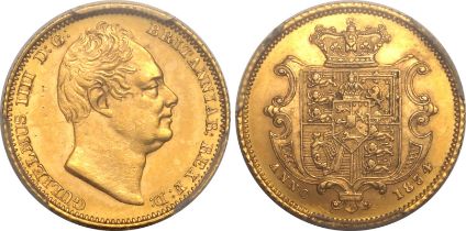 1834 Gold Half-Sovereign PCGS MS61