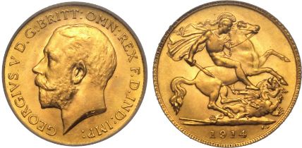 1914 Gold Half-Sovereign CGS 80