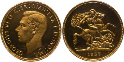 1937 Gold 5 Pounds (5 Sovereigns) Proof PCGS PR64 CAM