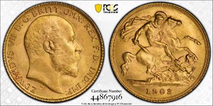 1903 Gold Half-Sovereign Equal-finest PCGS MS65