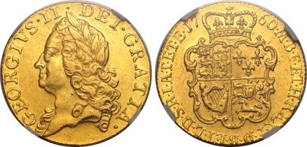 1760 Gold Guinea NGC AU 58