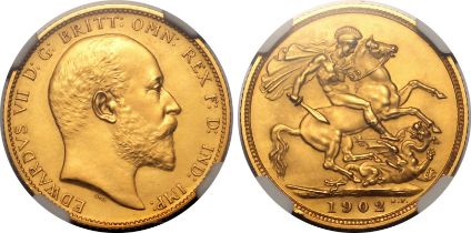 1902 Gold Sovereign NGC PF 61 MATTE