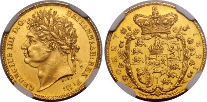 1821 Gold Half-Sovereign Proof NGC PF 61 ULTRA CAMEO