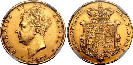 1827 Gold Sovereign NGC AU 58