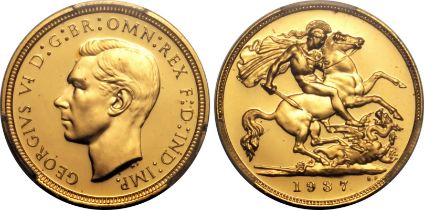 1937 Gold Half-Sovereign Proof PCGS PR65 CAM