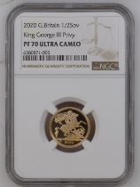 2020 Gold Half-Sovereign George III privy mark Proof NGC PF 70 ULTRA CAMEO