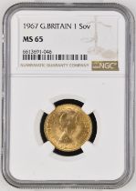 1967 Gold Sovereign NGC MS 65