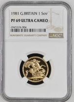 1981 Gold Sovereign Proof NGC PF 69 ULTRA CAMEO