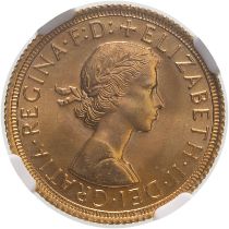 1966 Gold Sovereign Equal-finest NGC MS 66