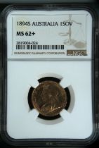 1894 S Gold Sovereign NGC MS 62+