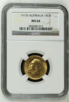 1917 S Gold Sovereign NGC MS 64