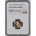 1991 Gold Half-Sovereign Proof NGC PF 69 ULTRA CAMEO