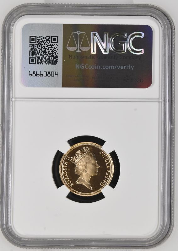 1990 Gold Half-Sovereign Proof NGC PF 70 ULTRA CAMEO - Image 2 of 2