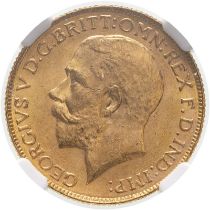 1923 M Gold Sovereign NGC MS 64