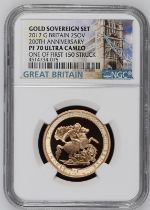 2017 Gold 2 Pounds (Double Sovereign) 200th Anniversary Proof NGC PF 70 ULTRA CAMEO