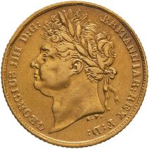 1825 Gold Half-Sovereign Laureate head Fine