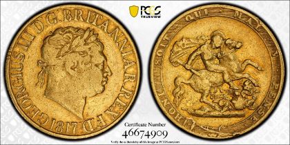 1817 Gold Sovereign PCGS VF30