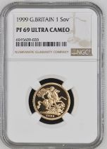 1999 Gold Sovereign Proof NGC PF 69 ULTRA CAMEO