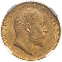 1906 M Gold Sovereign NGC MS 61