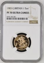 1983 Gold Sovereign Proof NGC PF 70 ULTRA CAMEO