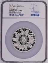 2021 Silver 10 Pounds (10 oz.) The Queen's Beasts 2021 Proof NGC PF 69 ULTRA CAMEO Box & COA