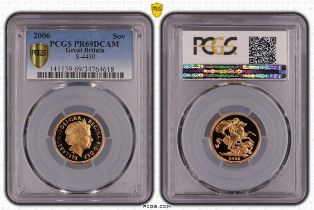 2006 Gold Sovereign Proof PCGS PR69 DCAM