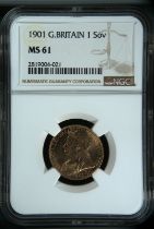 1901 Gold Sovereign NGC MS 61