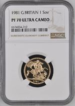 1981 Gold Sovereign Proof NGC PF 70 ULTRA CAMEO