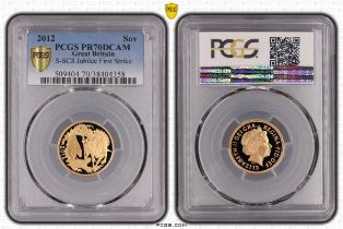 2012 Gold Sovereign Diamond Jubilee Proof PCGS PR70 DCAM