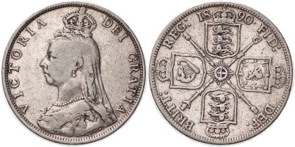 1890 Silver Florin Fine