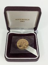 2001 Gold Sovereign Boxed